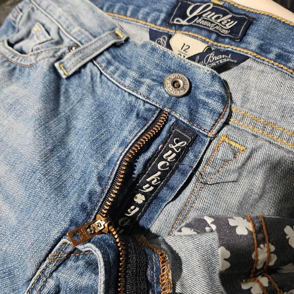 lucky brand light wash denim low rise bermuda shorts - Picture 3 of 4